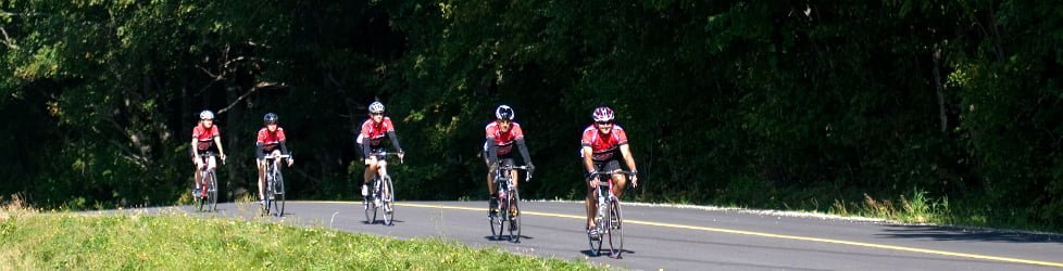 Cyclistes en sortie de groupe